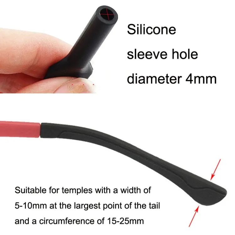 10pcs Short Style Glasses Non-Slip Rope Adjustable Elastic Sports Legs Anti-Drop Fixed Strap(Pink)