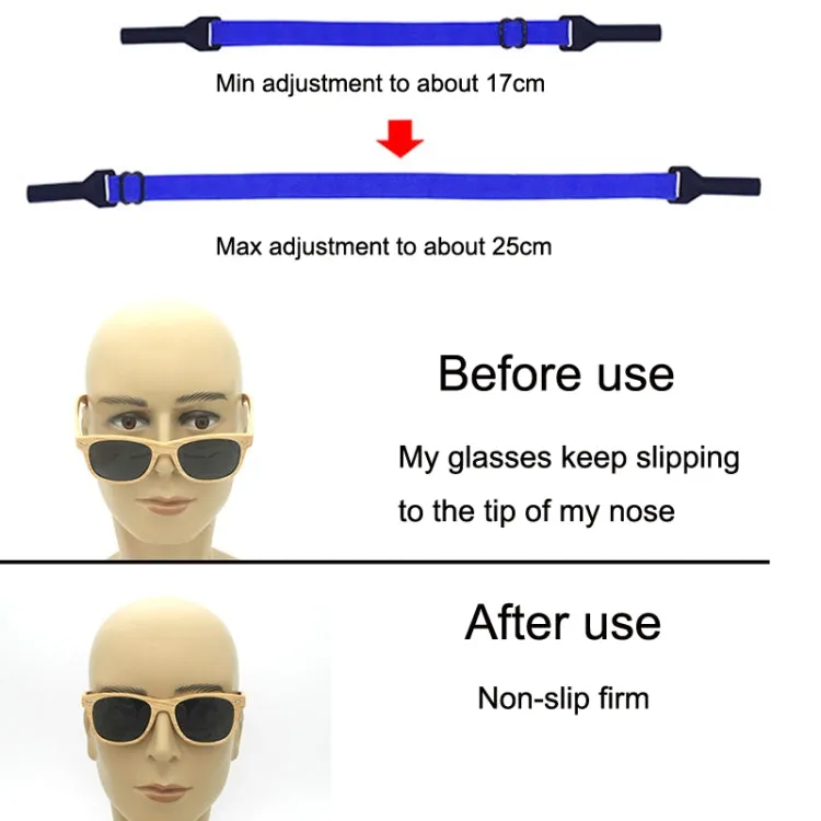 10pcs Short Style Glasses Non-Slip Rope Adjustable Elastic Sports Legs Anti-Drop Fixed Strap(Pink)