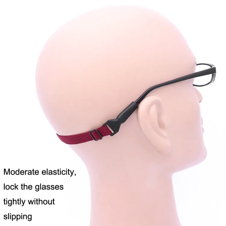 10pcs Short Style Glasses Non-Slip Rope Adjustable Elastic Sports Legs Anti-Drop Fixed Strap(Pink)