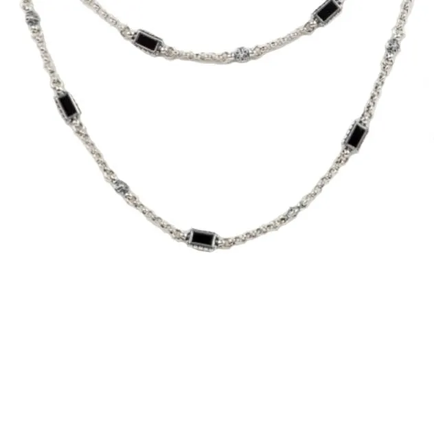 14 Station Onyx Necklace
