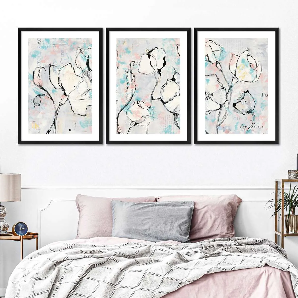 16 Again Blush Turquoise Wall Art