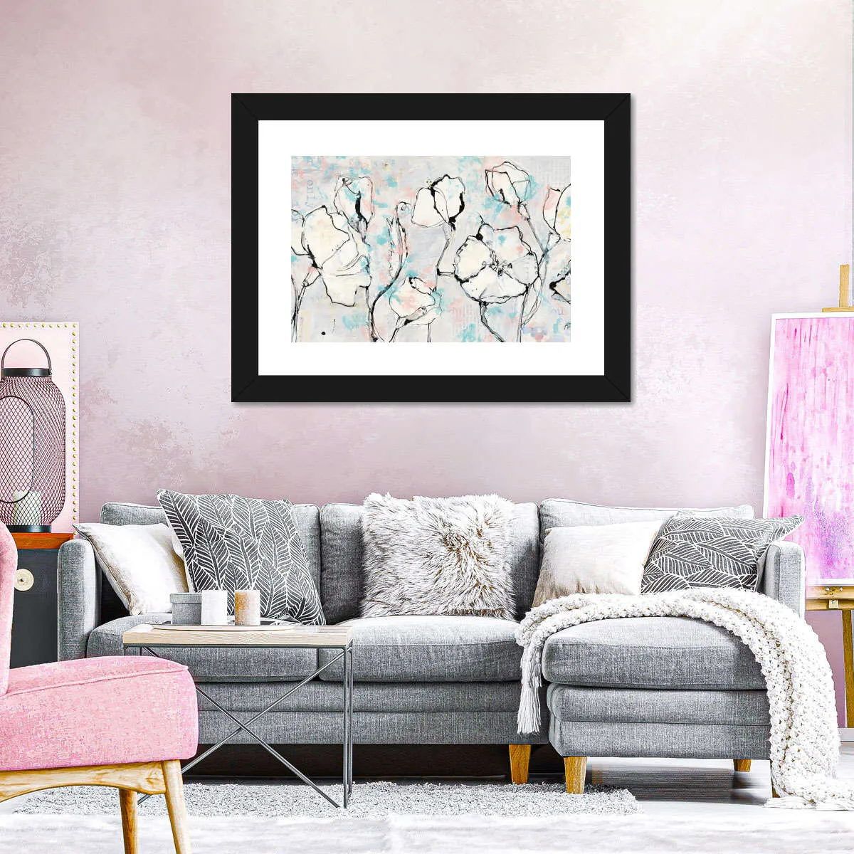 16 Again Blush Turquoise Wall Art