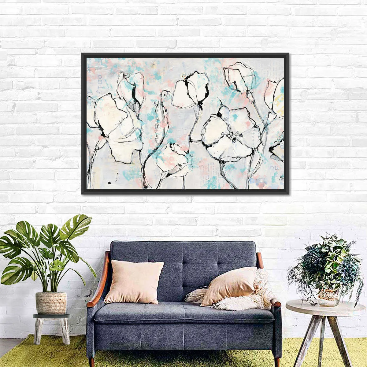 16 Again Blush Turquoise Wall Art