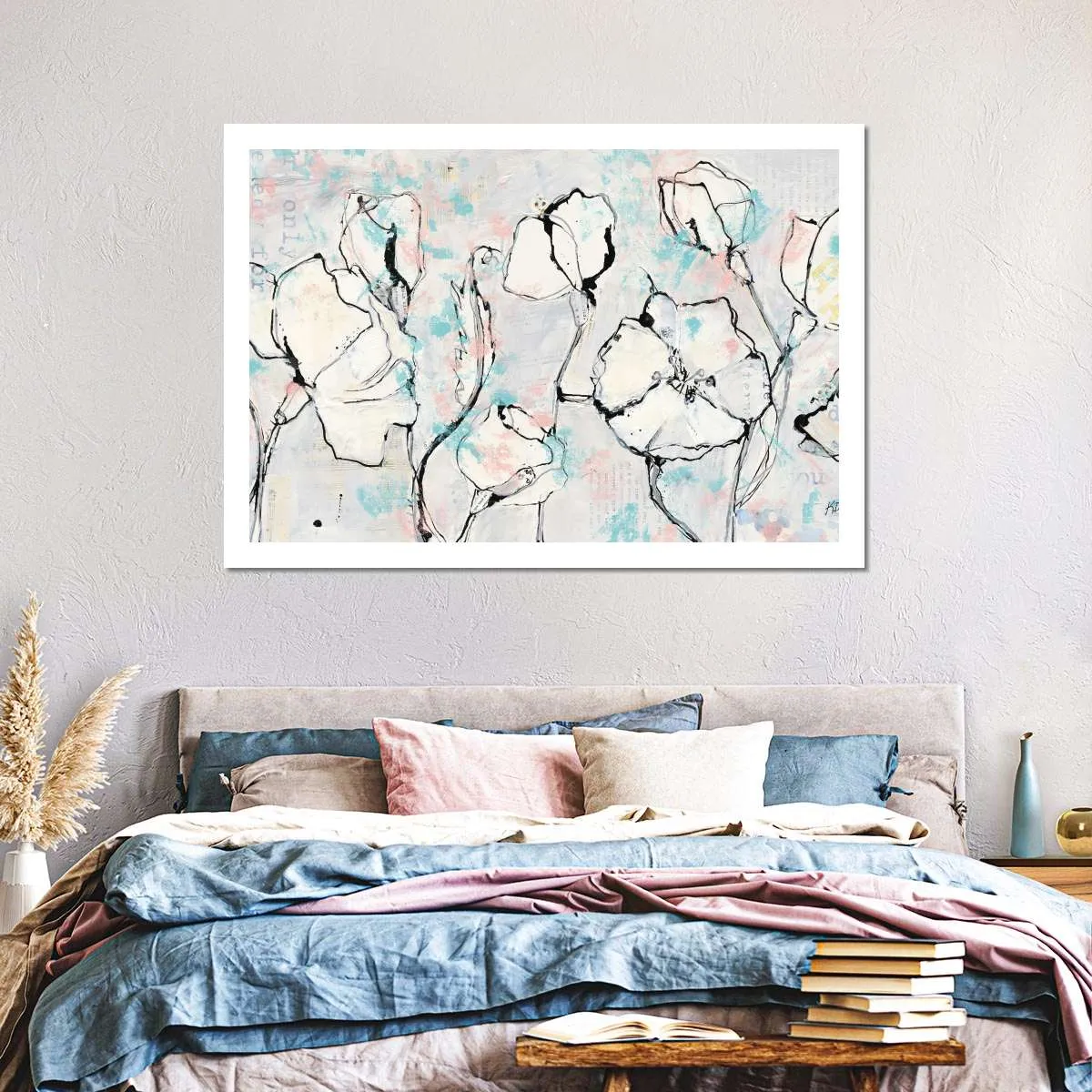 16 Again Blush Turquoise Wall Art