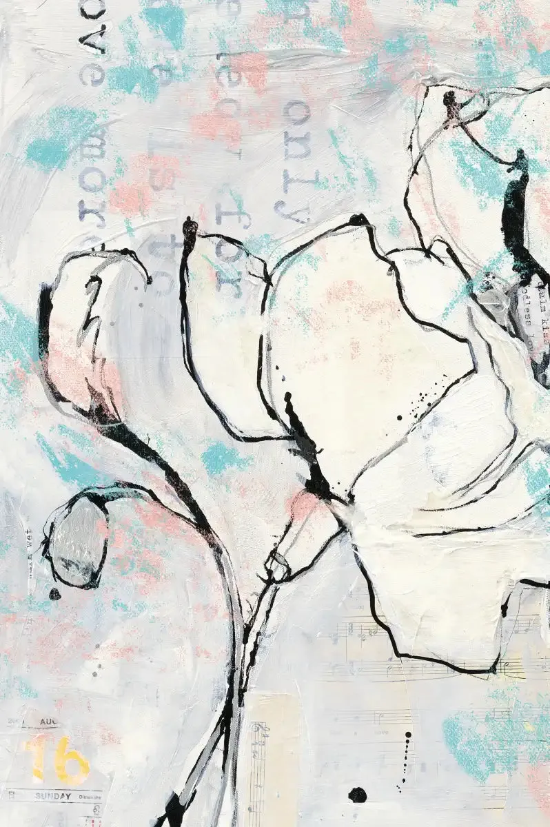 16 Again Blush Turquoise Wall Art