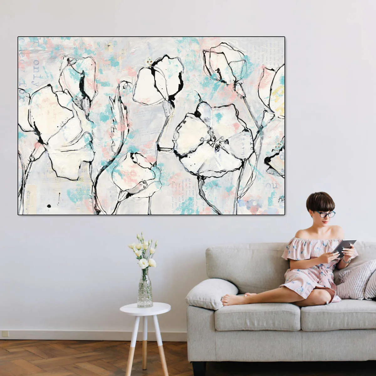 16 Again Blush Turquoise Wall Art