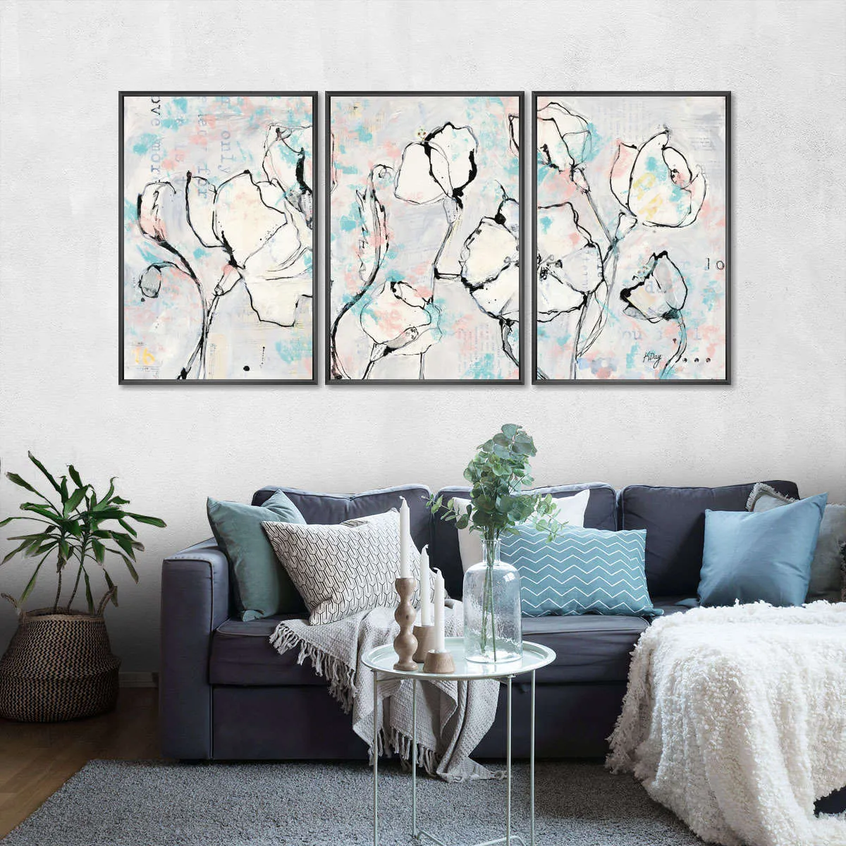 16 Again Blush Turquoise Wall Art
