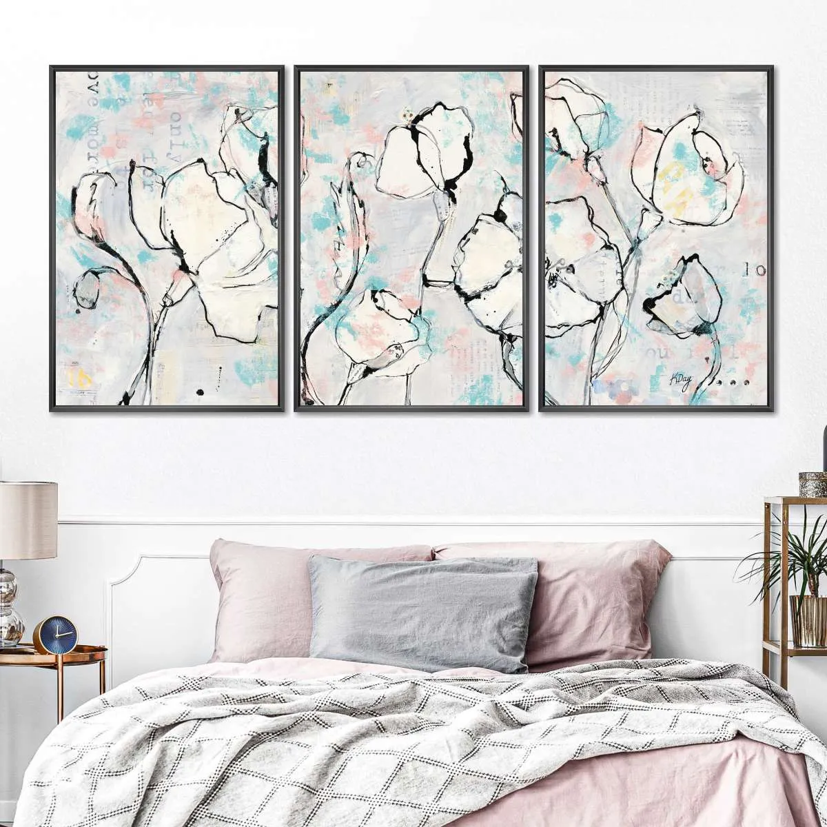 16 Again Blush Turquoise Wall Art