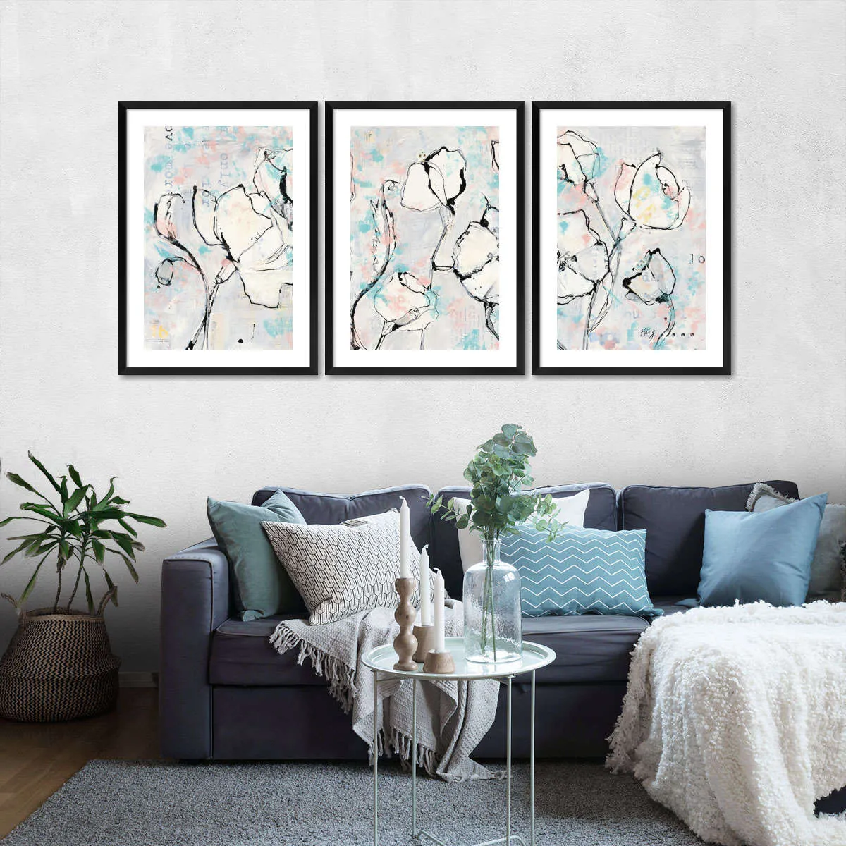 16 Again Blush Turquoise Wall Art