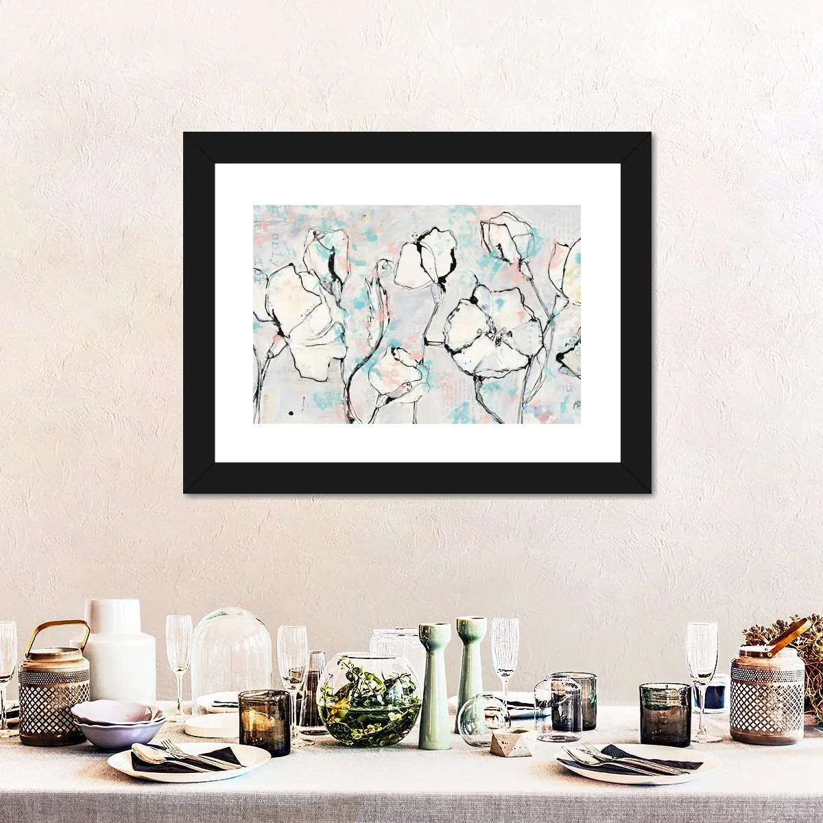 16 Again Blush Turquoise Wall Art