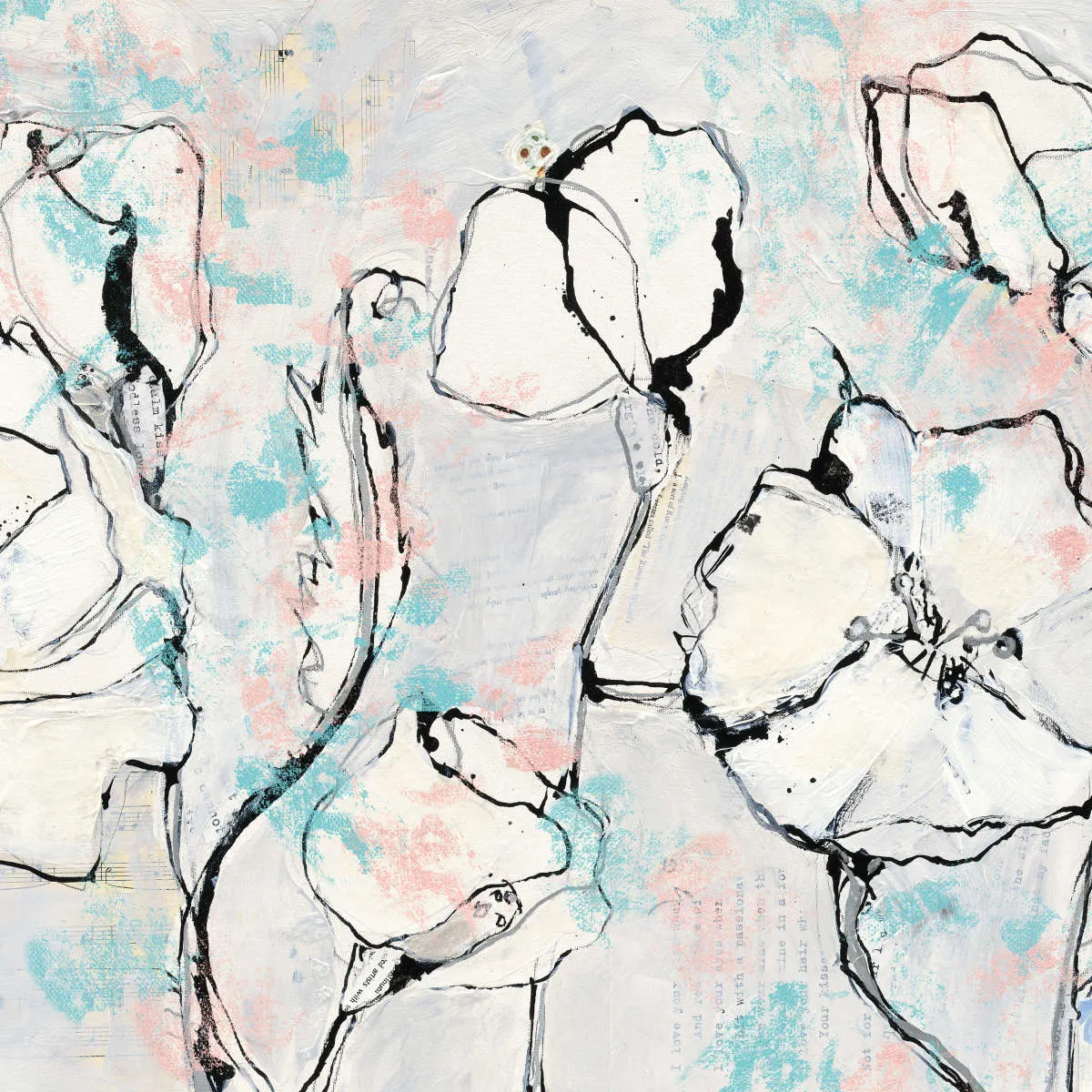 16 Again Blush Turquoise Wall Art