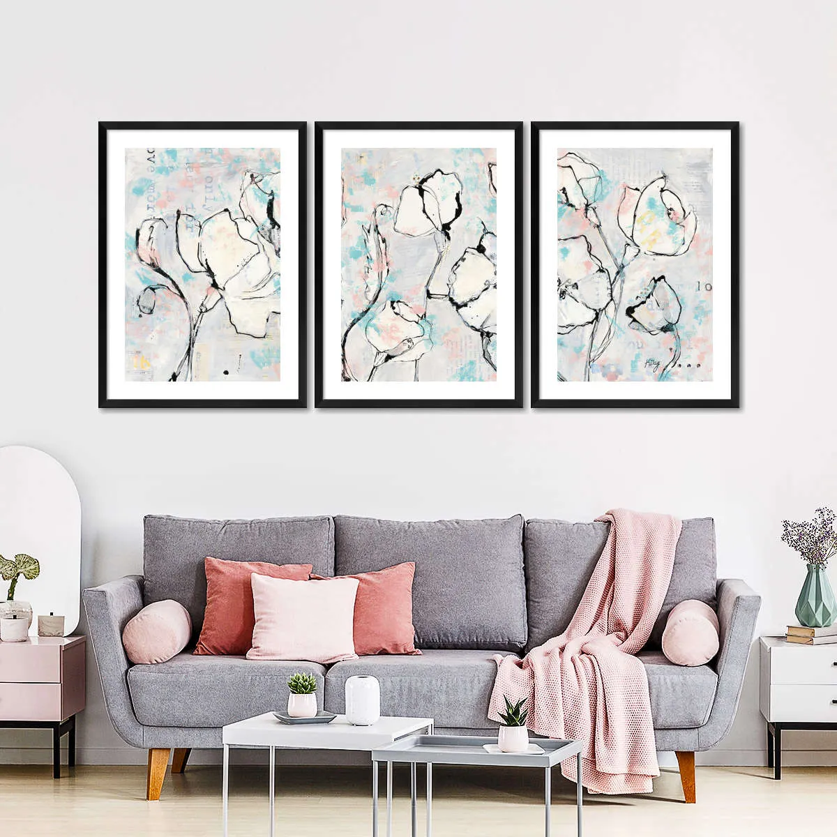 16 Again Blush Turquoise Wall Art