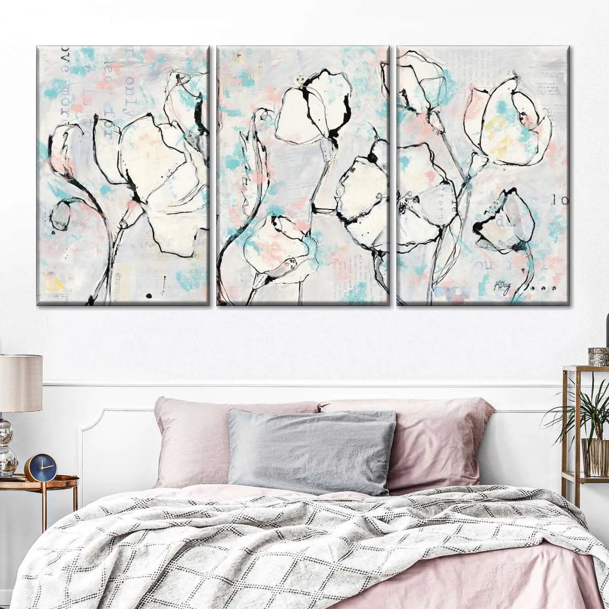 16 Again Blush Turquoise Wall Art