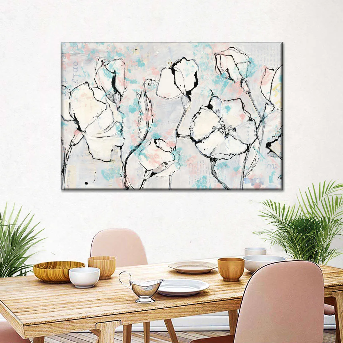 16 Again Blush Turquoise Wall Art