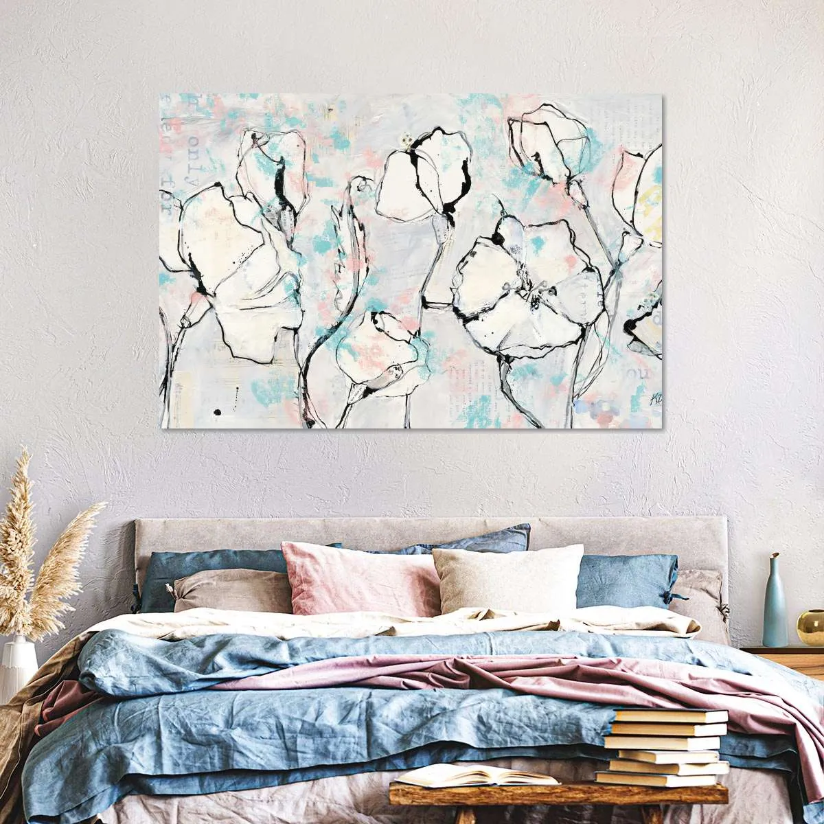 16 Again Blush Turquoise Wall Art