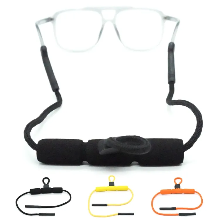 2 PCS Beach Snorkeling Floating Anti-drop Sports EVA Tube Sunglasses Chain Glasses Chain(Black)