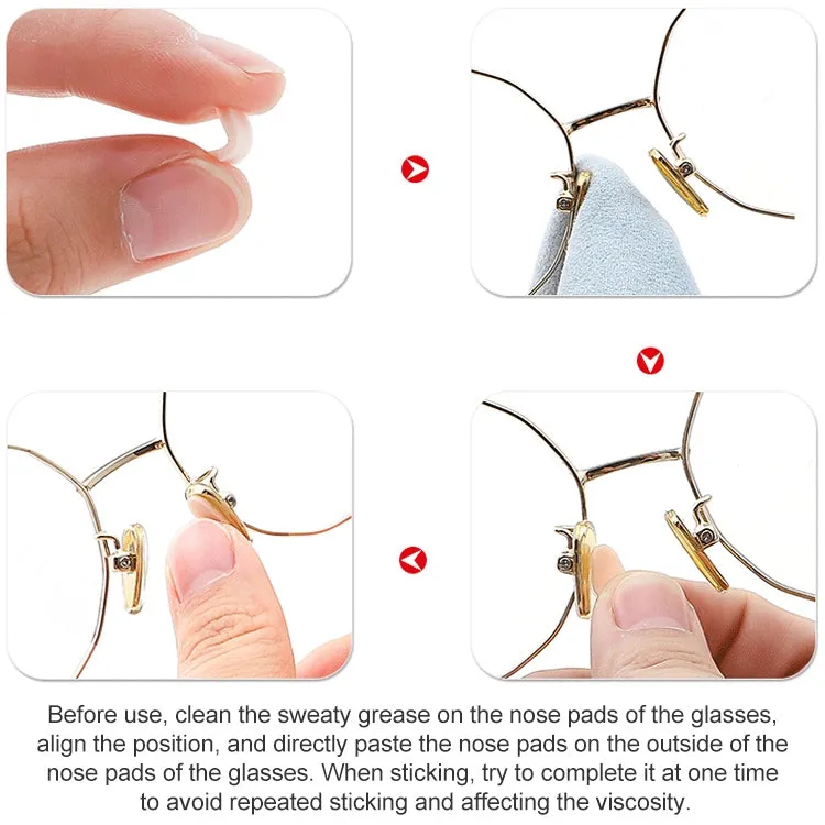 20 PCS Glasses Nose Strip Soft EVA Sponge Nose Mat Comfortable No Pressure Mark Does Not Remove Makeup Anti-Height Eye Frame Nose(Water Drops Skin Color 1.0mm)
