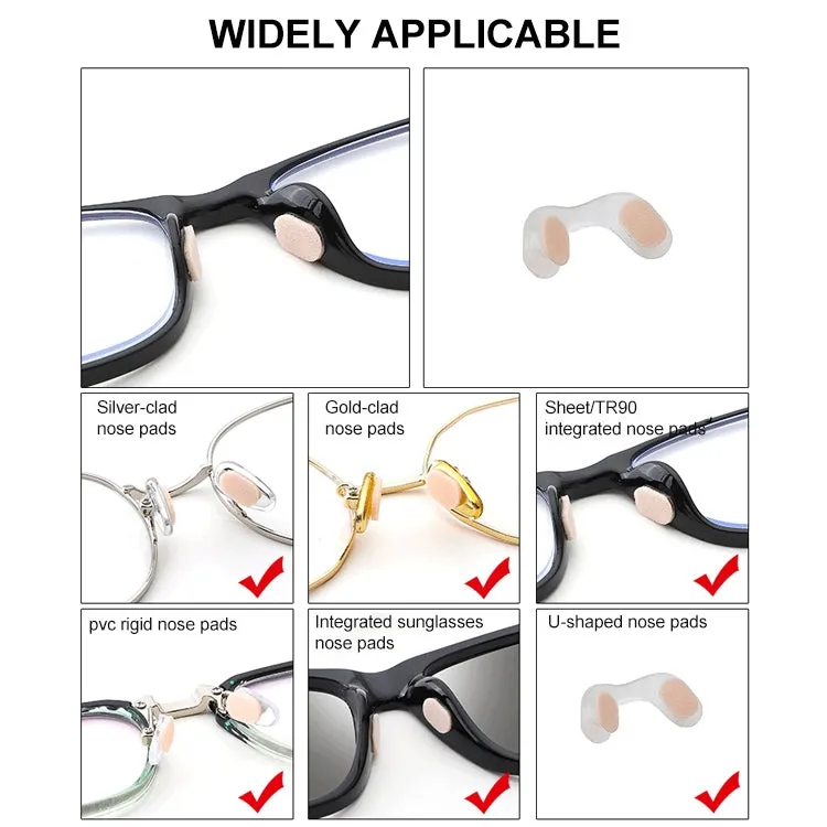 20 PCS Glasses Nose Strip Soft EVA Sponge Nose Mat Comfortable No Pressure Mark Does Not Remove Makeup Anti-Height Eye Frame Nose(Water Drops Skin Color 1.0mm)