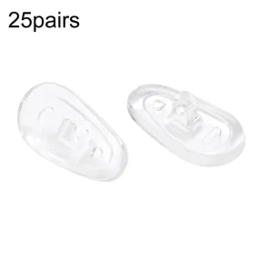 25pairs Eyeglasses Airbag Nosepiece Silicone Soft Nose Pad Universal Accessory, Model: Large