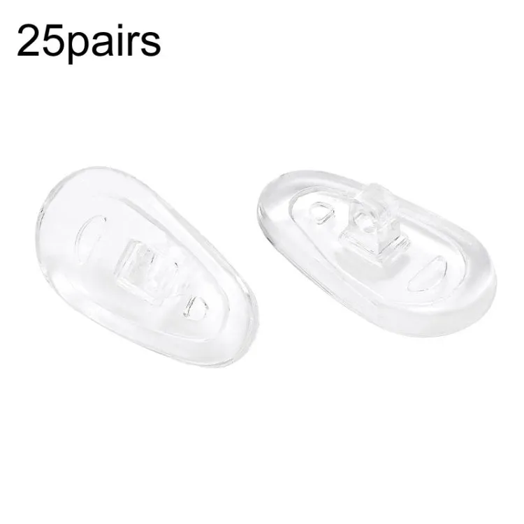 25pairs Eyeglasses Airbag Nosepiece Silicone Soft Nose Pad Universal Accessory, Model: Large