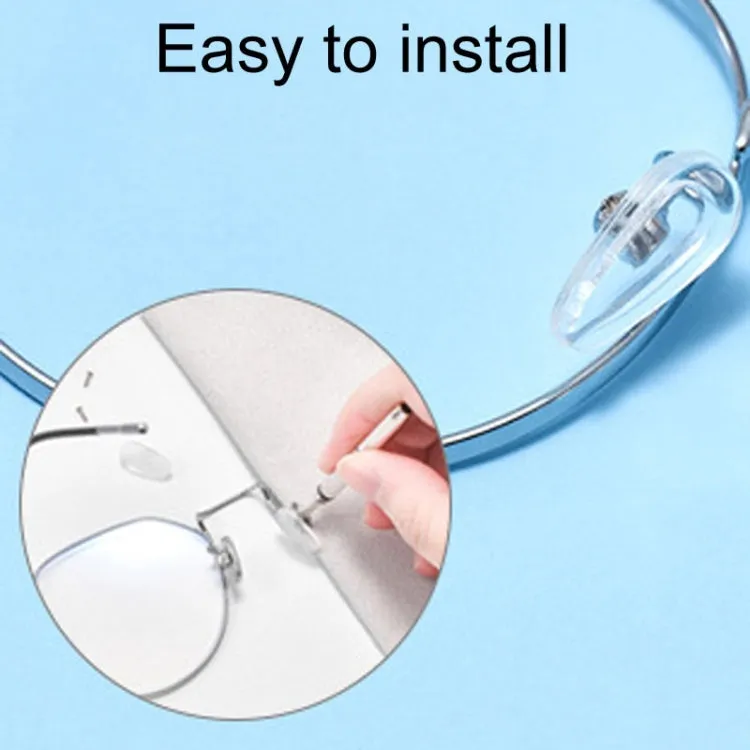 25pairs Eyeglasses Airbag Nosepiece Silicone Soft Nose Pad Universal Accessory, Model: Large