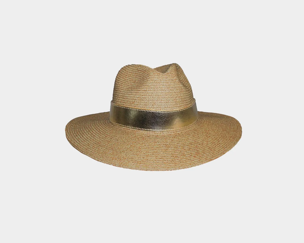 9.9 Dark Tan Panama Style Sun Hat - The Star Power