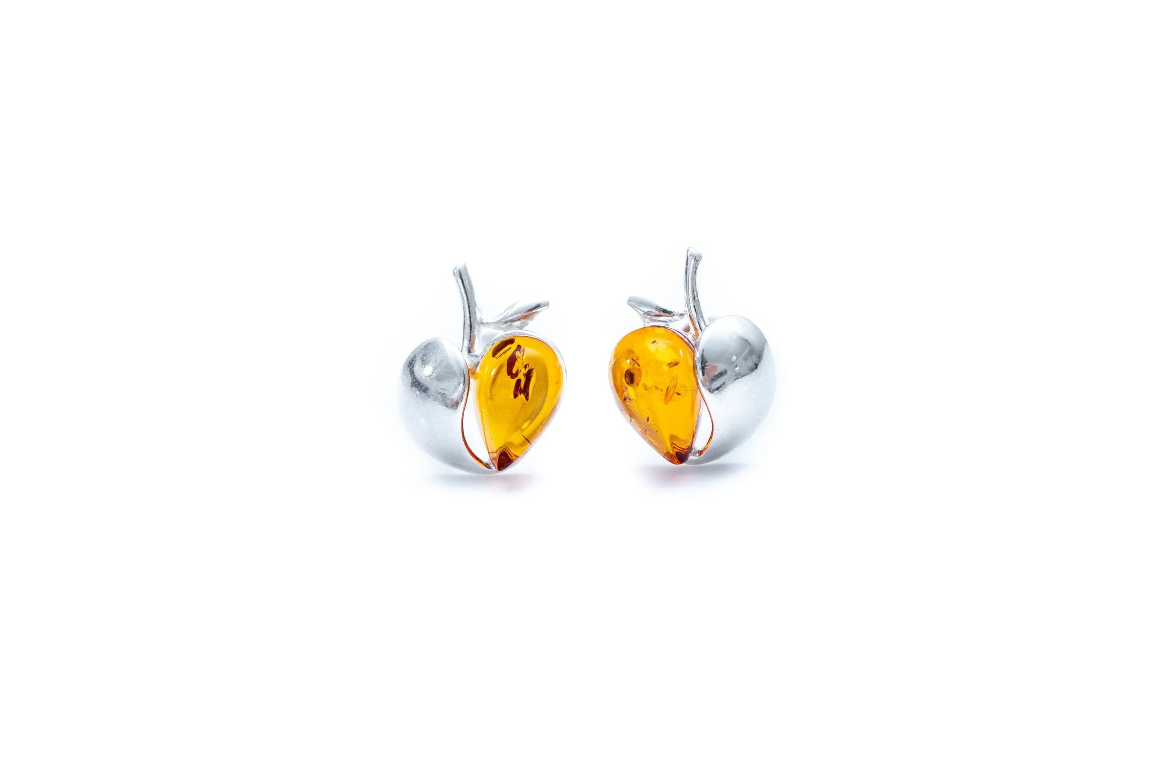 Amber Apple Earrings