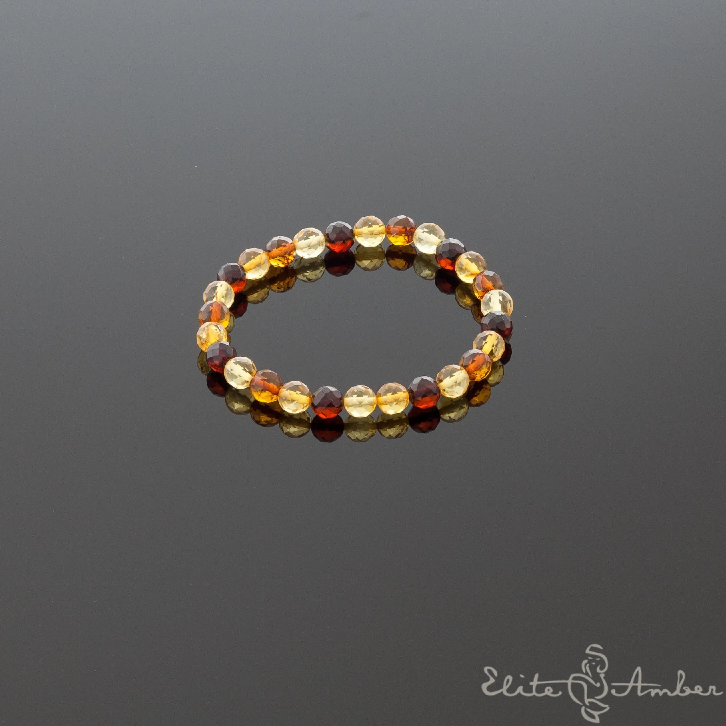 Amber bracelet "Glossy colors"