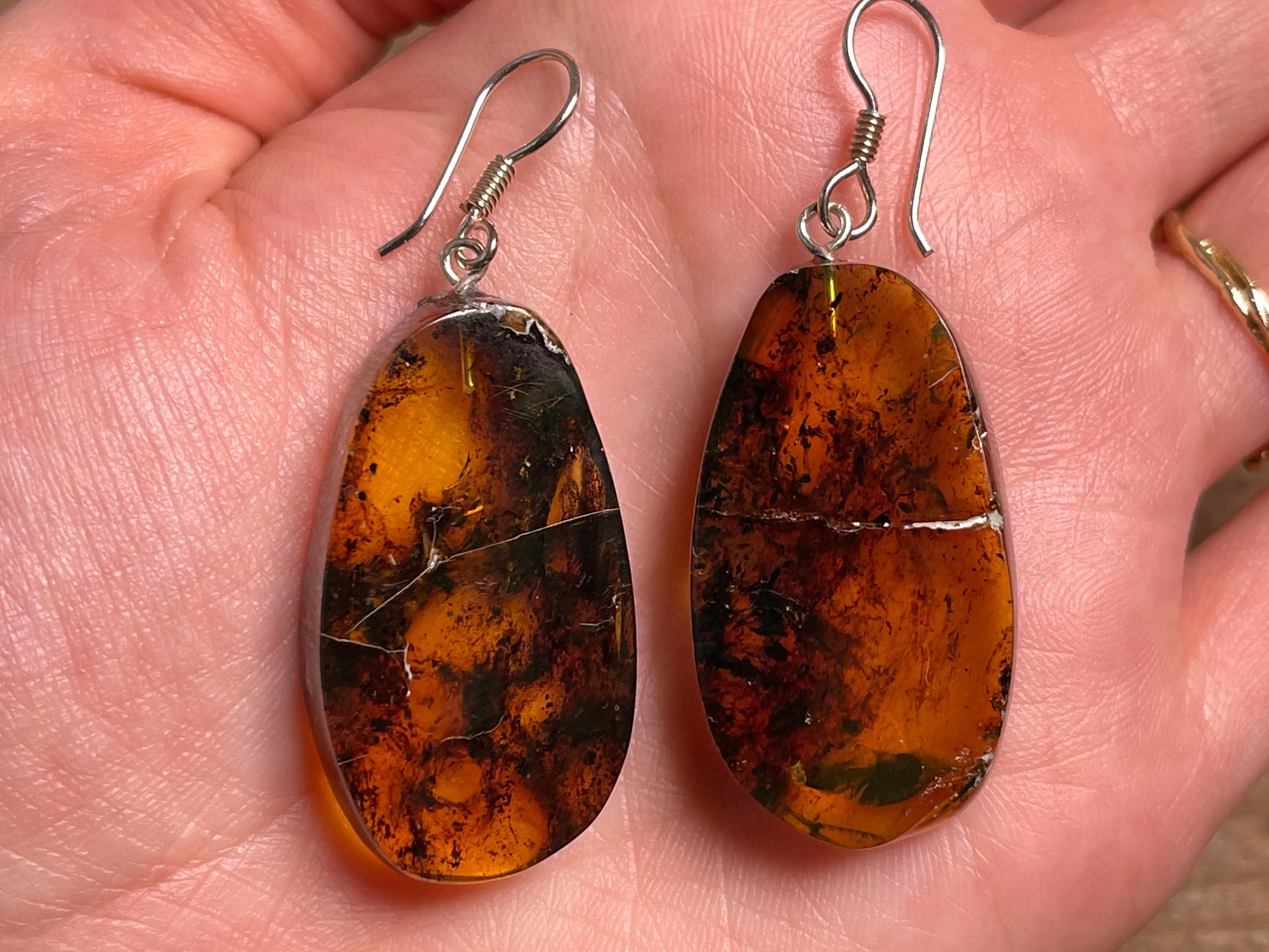 AMBER Crystal Earrings - Statement Earrings, Dangle Earrings, Handmade Jewelry, Healing Crystals and Stones, 48425