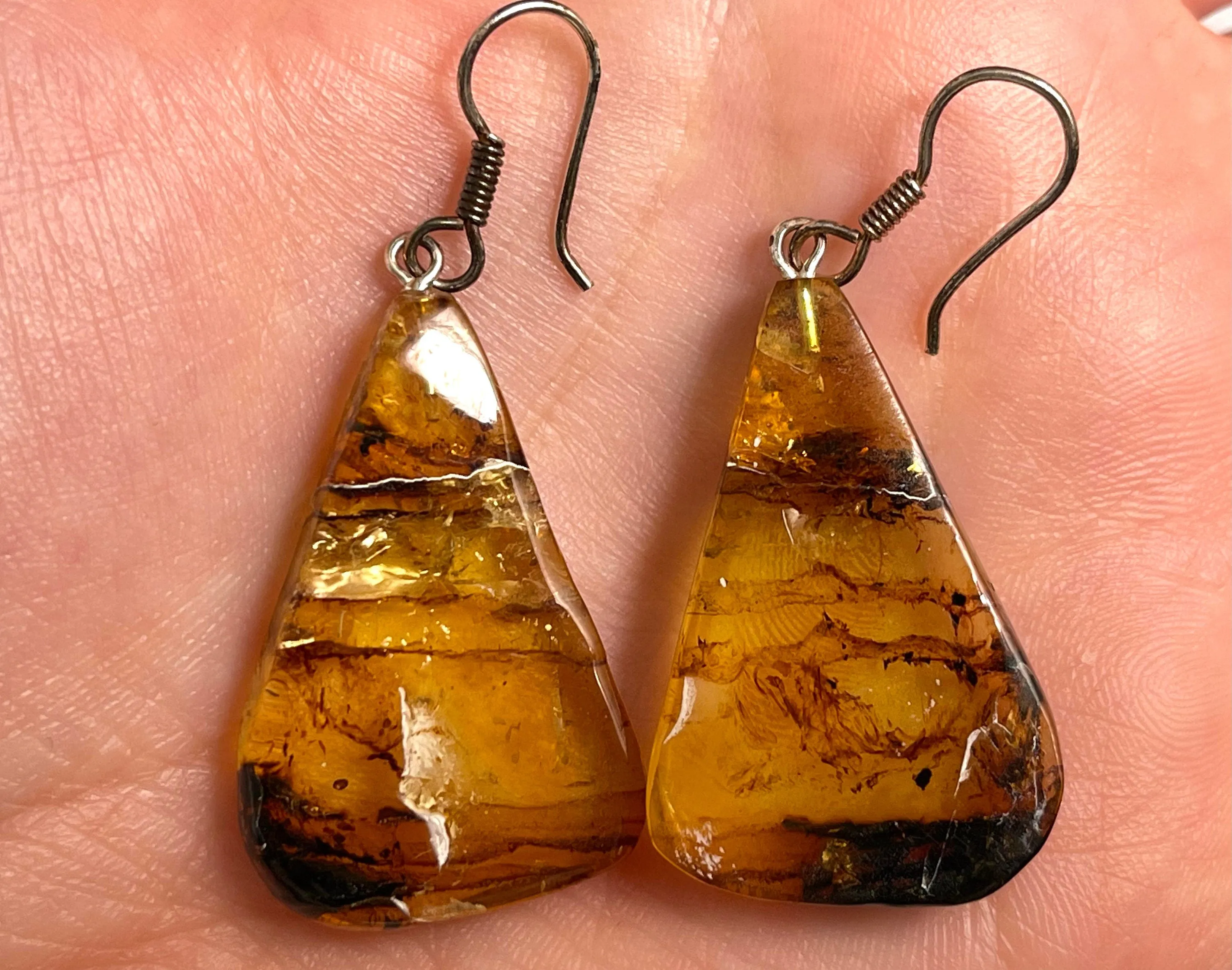 AMBER Crystal Earrings - Statement Earrings, Dangle Earrings, Handmade Jewelry, Healing Crystals and Stones, 50366