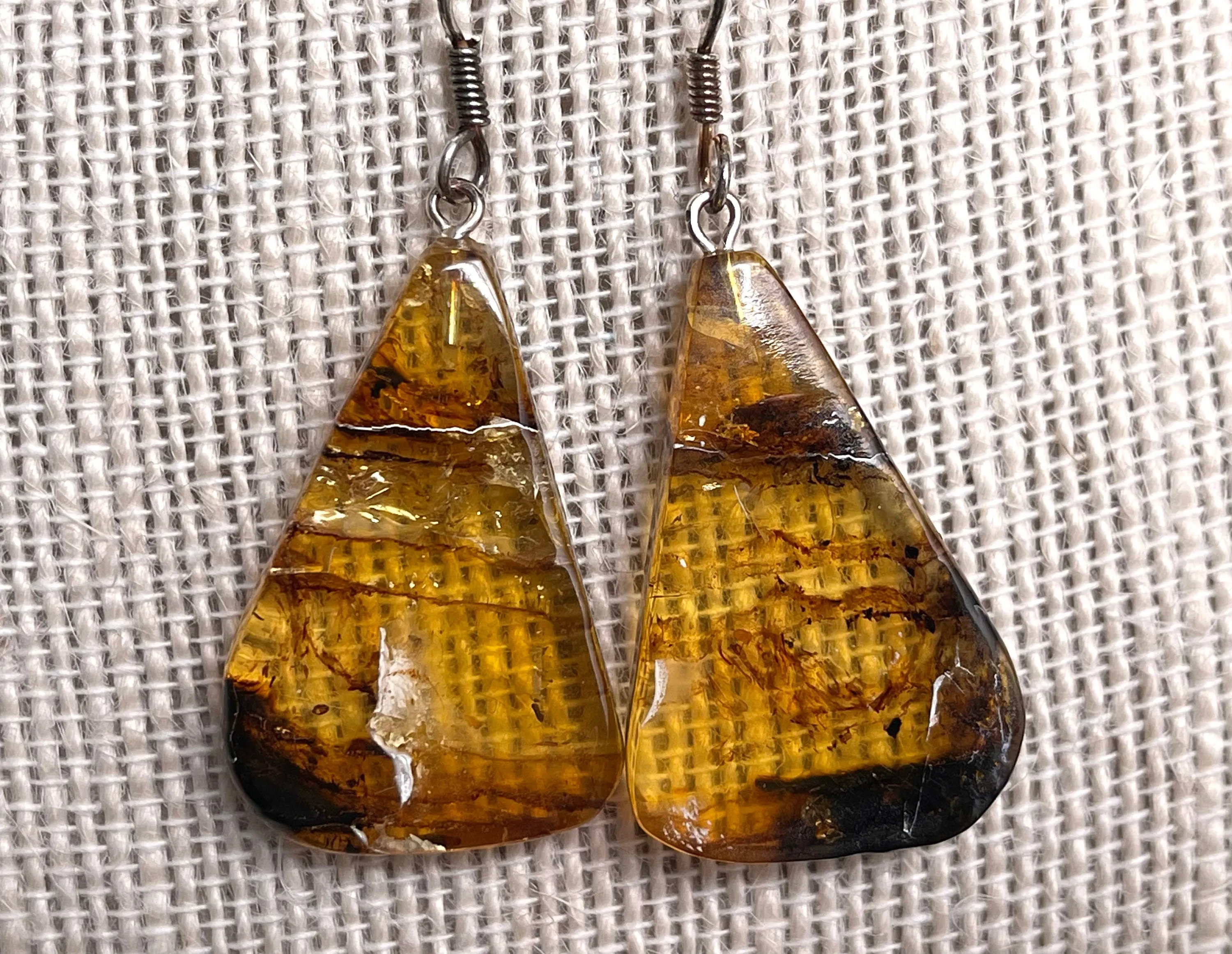 AMBER Crystal Earrings - Statement Earrings, Dangle Earrings, Handmade Jewelry, Healing Crystals and Stones, 50366