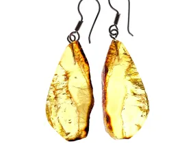 AMBER Crystal Earrings - Statement Earrings, Dangle Earrings, Handmade Jewelry, Healing Crystals and Stones, 50370
