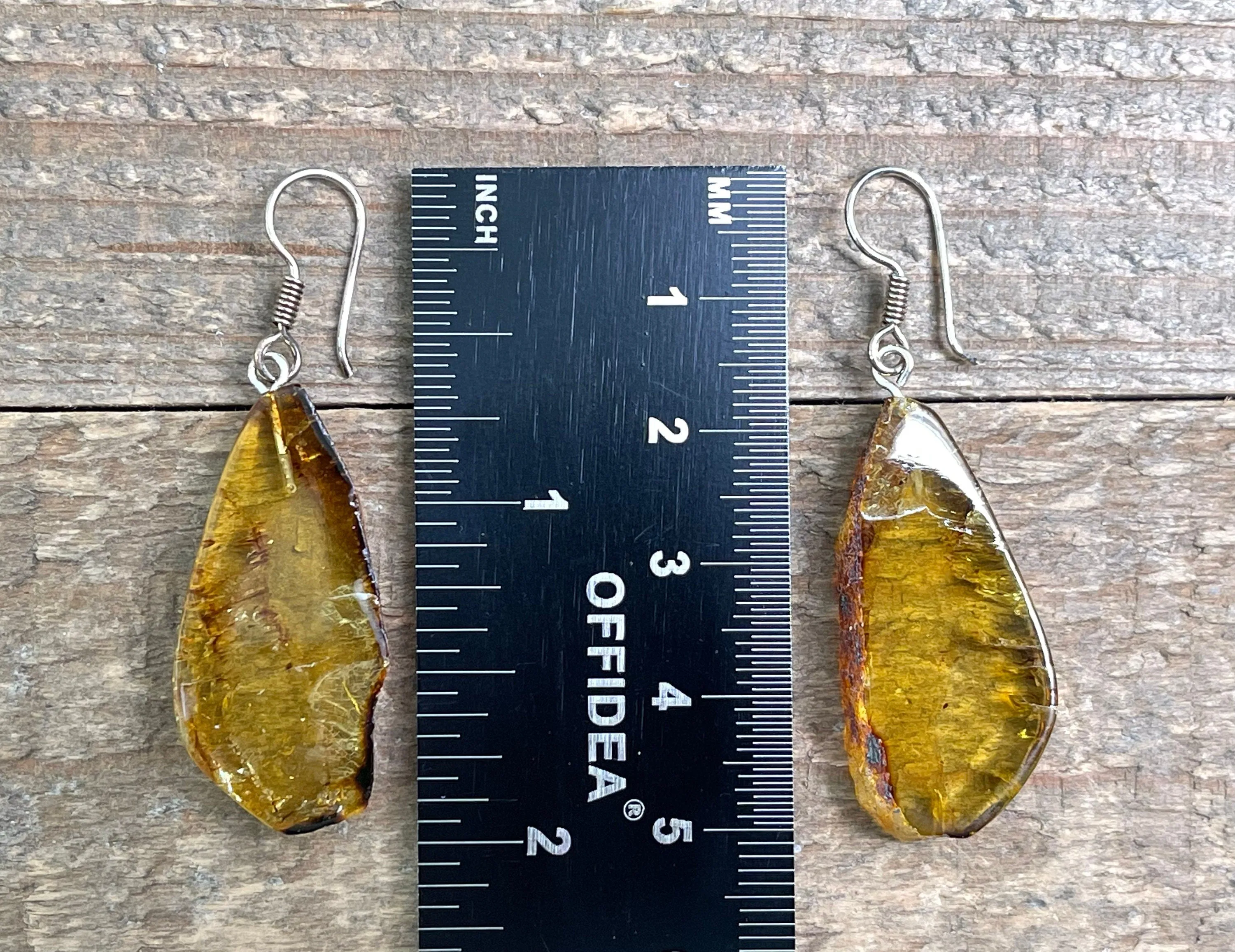 AMBER Crystal Earrings - Statement Earrings, Dangle Earrings, Handmade Jewelry, Healing Crystals and Stones, 50370