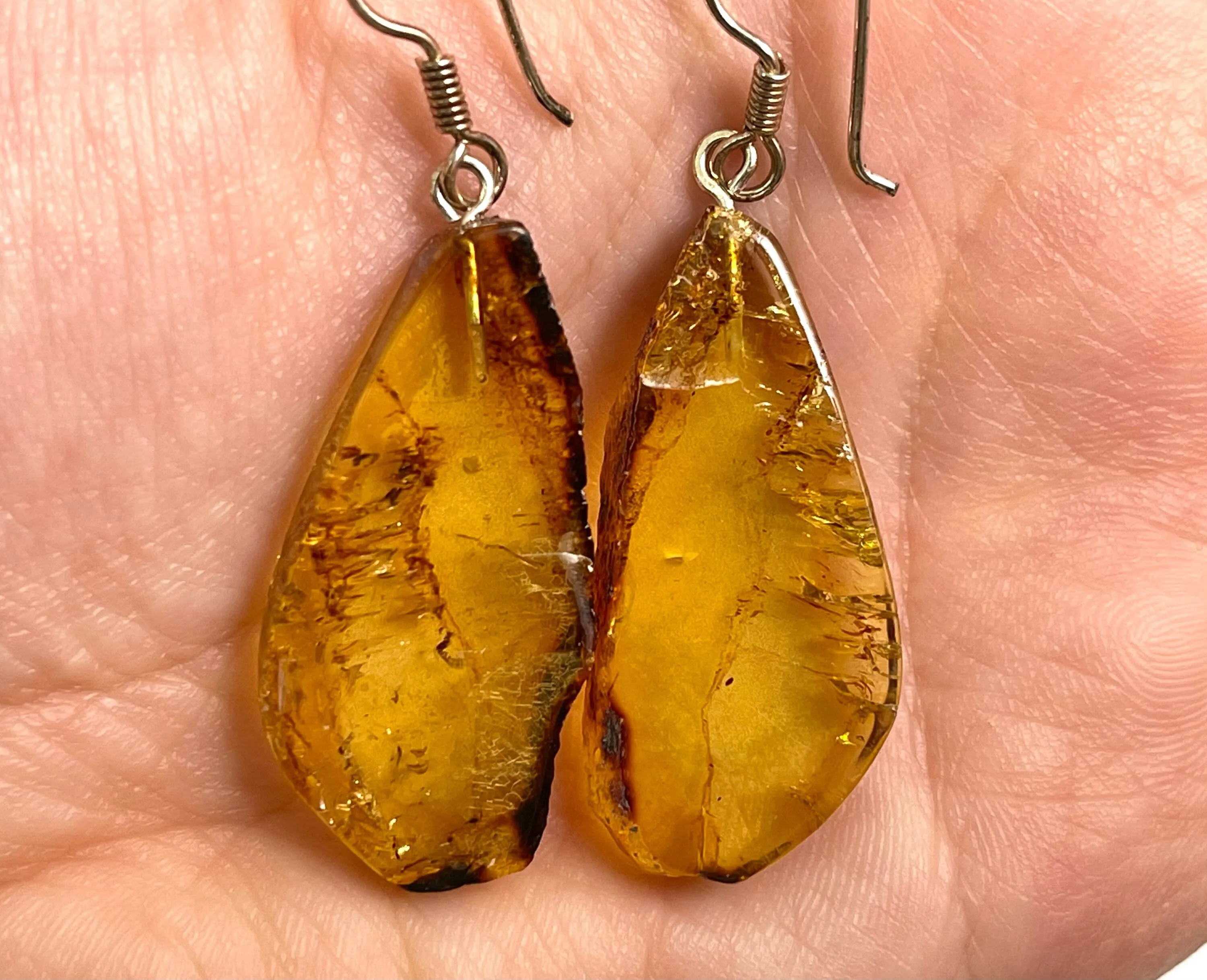 AMBER Crystal Earrings - Statement Earrings, Dangle Earrings, Handmade Jewelry, Healing Crystals and Stones, 50370