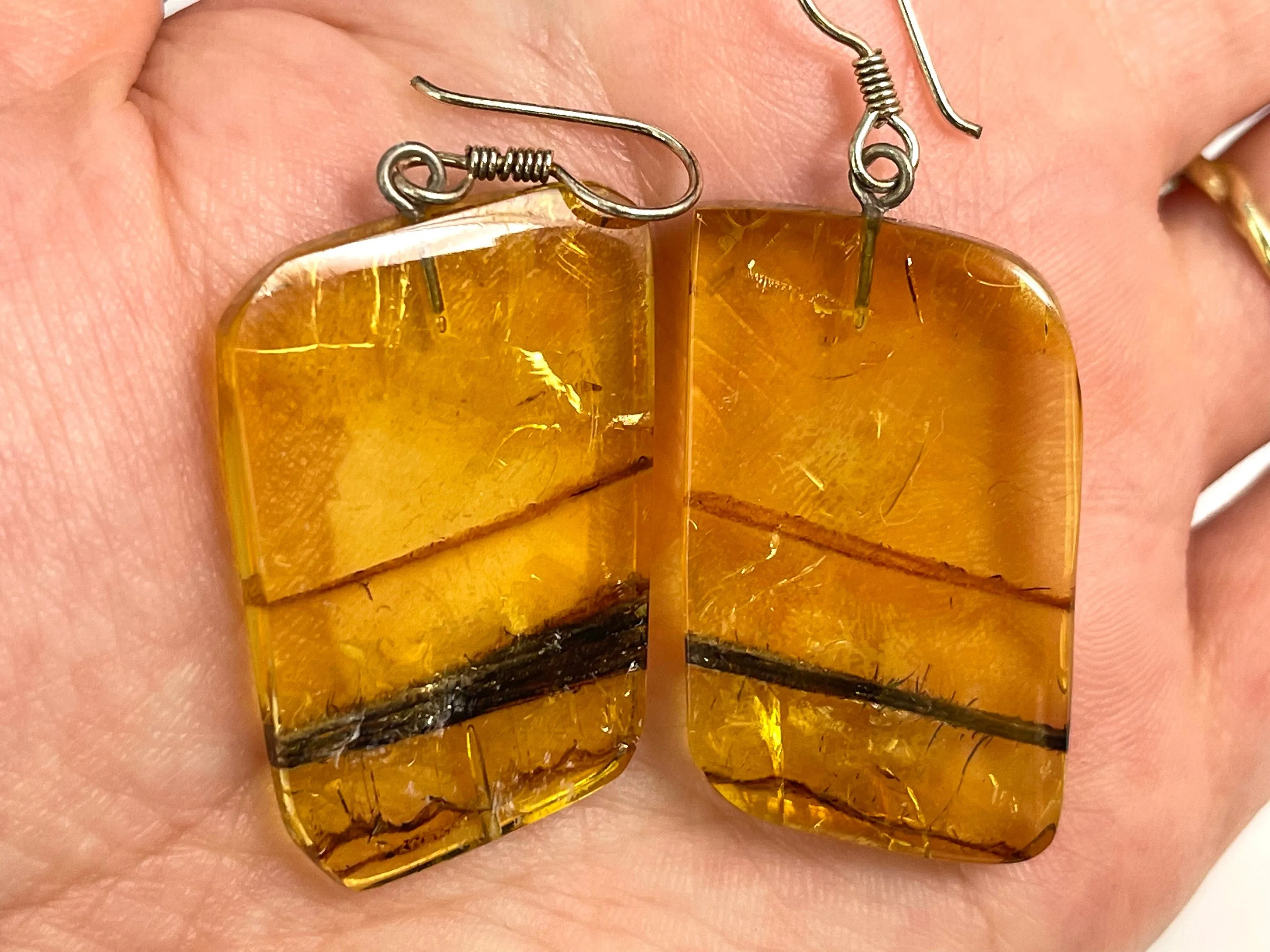 AMBER Crystal Earrings - Statement Earrings, Dangle Earrings, Handmade Jewelry, Healing Crystals and Stones, 50380