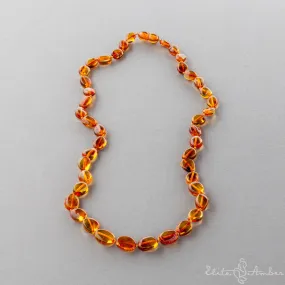 Amber necklace "Polished amber pebbles"