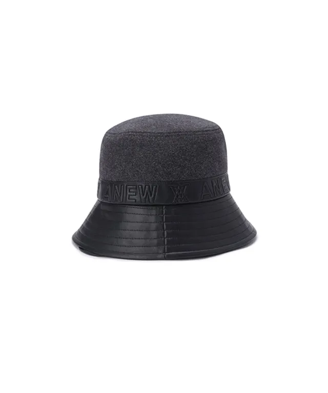 ANEW Mixed Wool Bucket Hat - Black