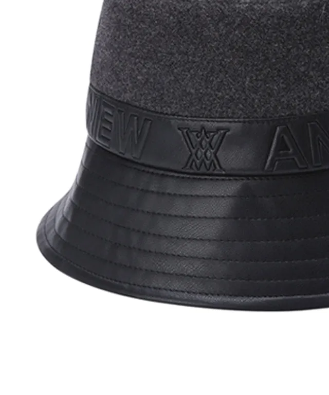 ANEW Mixed Wool Bucket Hat - Black