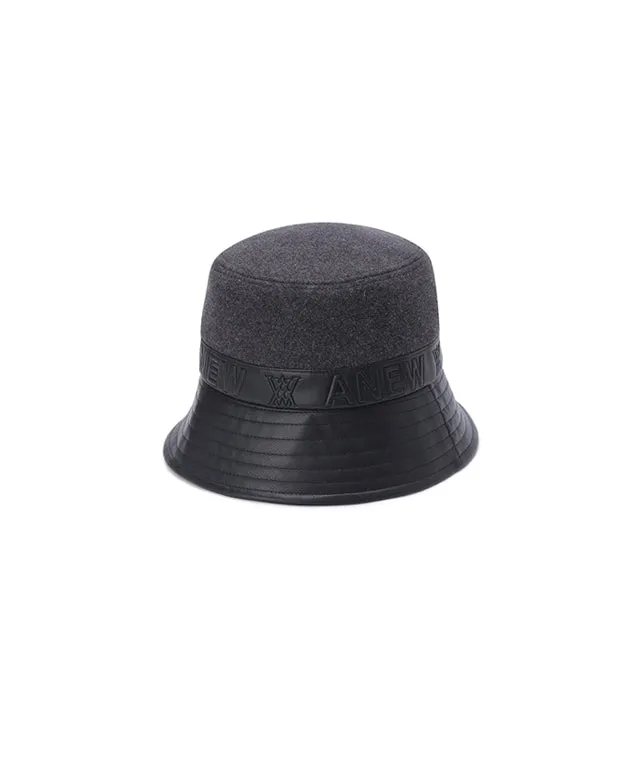 ANEW Mixed Wool Bucket Hat - Black