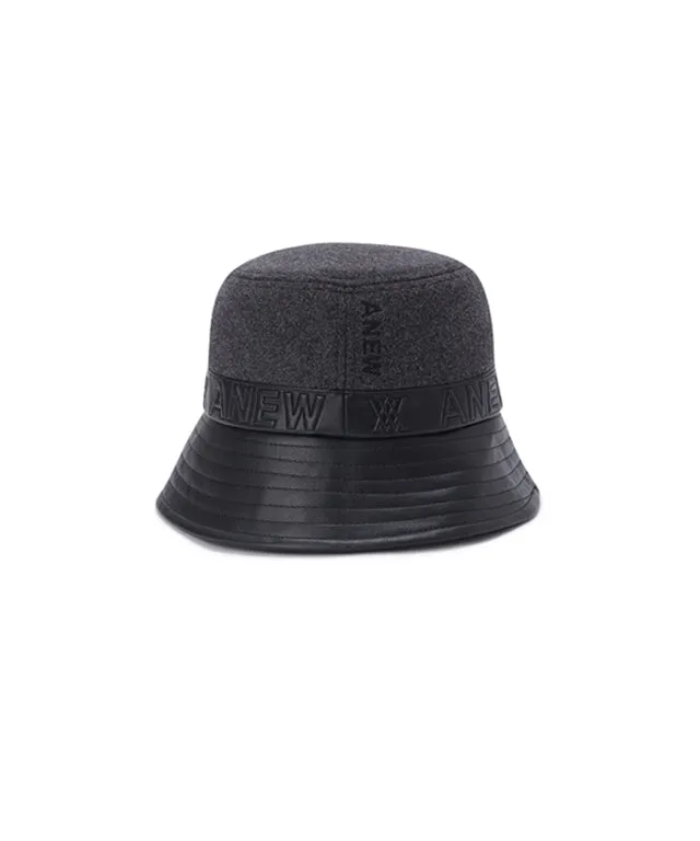 ANEW Mixed Wool Bucket Hat - Black