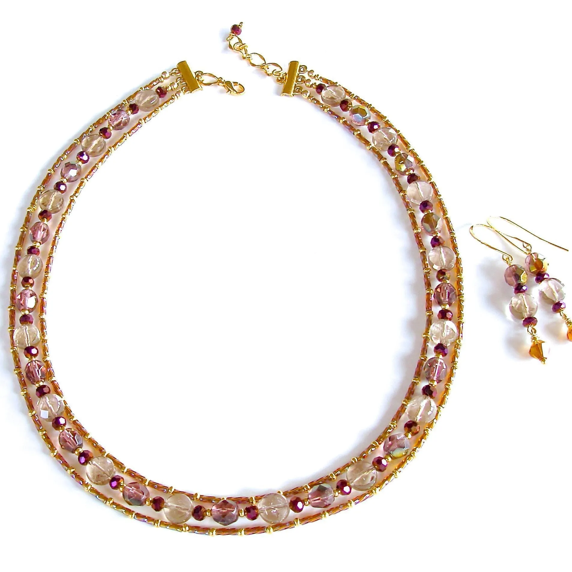 Angelique: 17" Smoky Quartz Jewelry Set