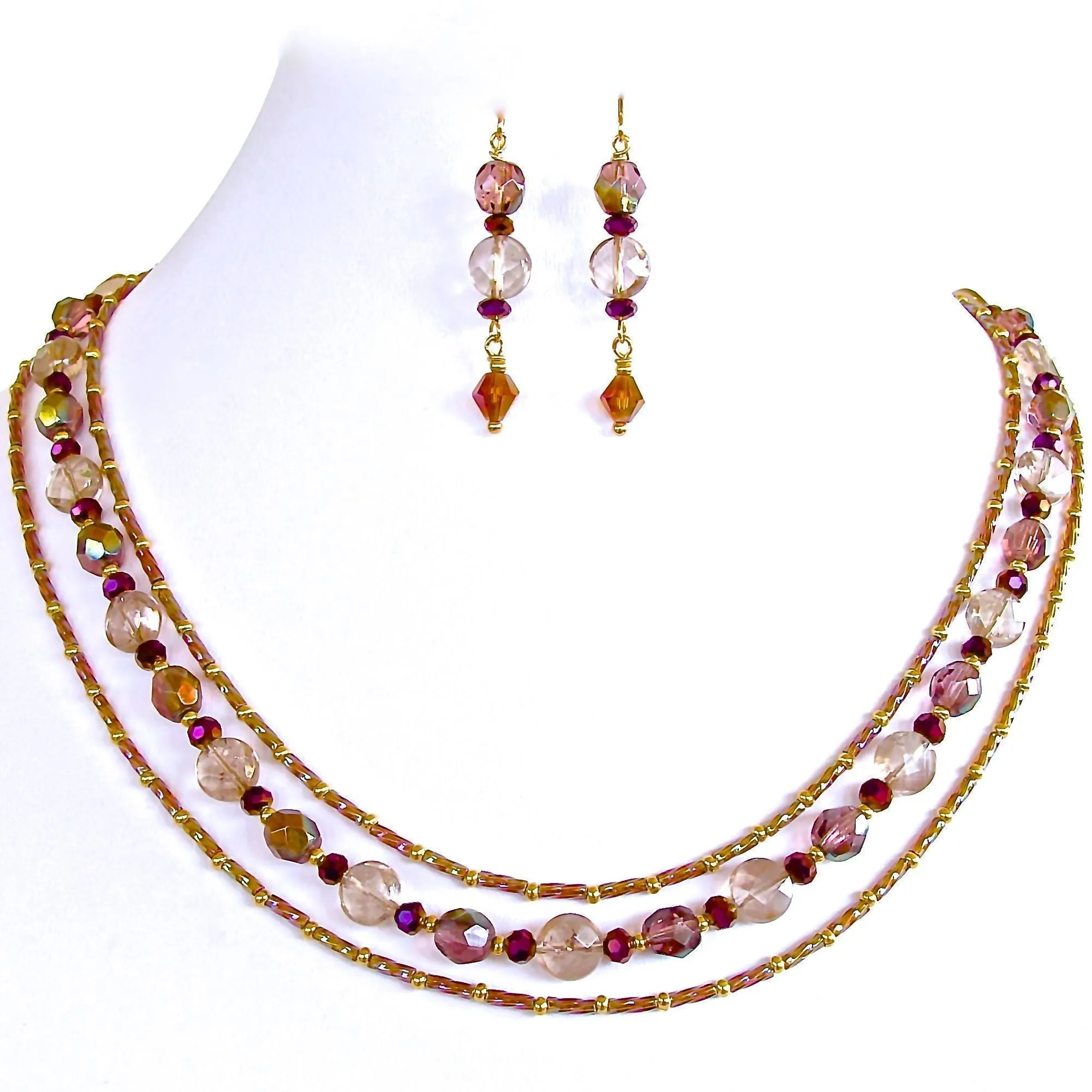 Angelique: 17" Smoky Quartz Jewelry Set