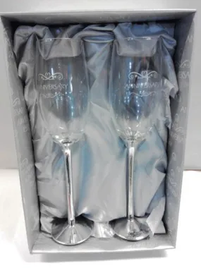 Anniversary Champagne Glasses