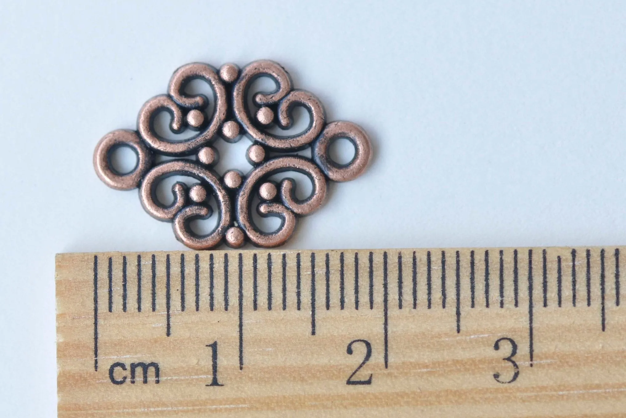Antique Copper Filigree Connector 13x20mm Set of 30 A7518
