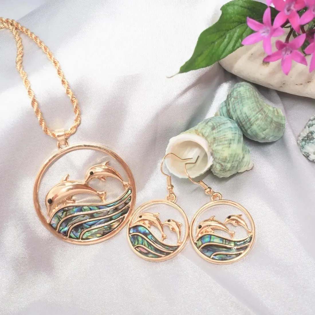 Aurora Dolphin Dance Drop Earrings