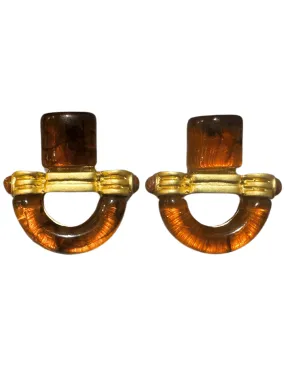 Austin Blaze Geometric Amber Earring