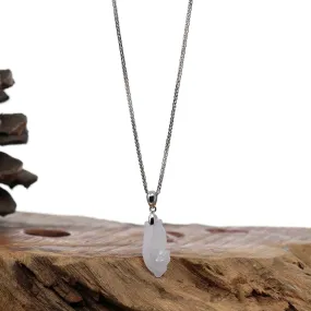 Baikalla "Prosperity Every Year (年年有鱼)" Lucky Fish Carving Pendant Necklace Natural Ice Lavender Jadeite Jade