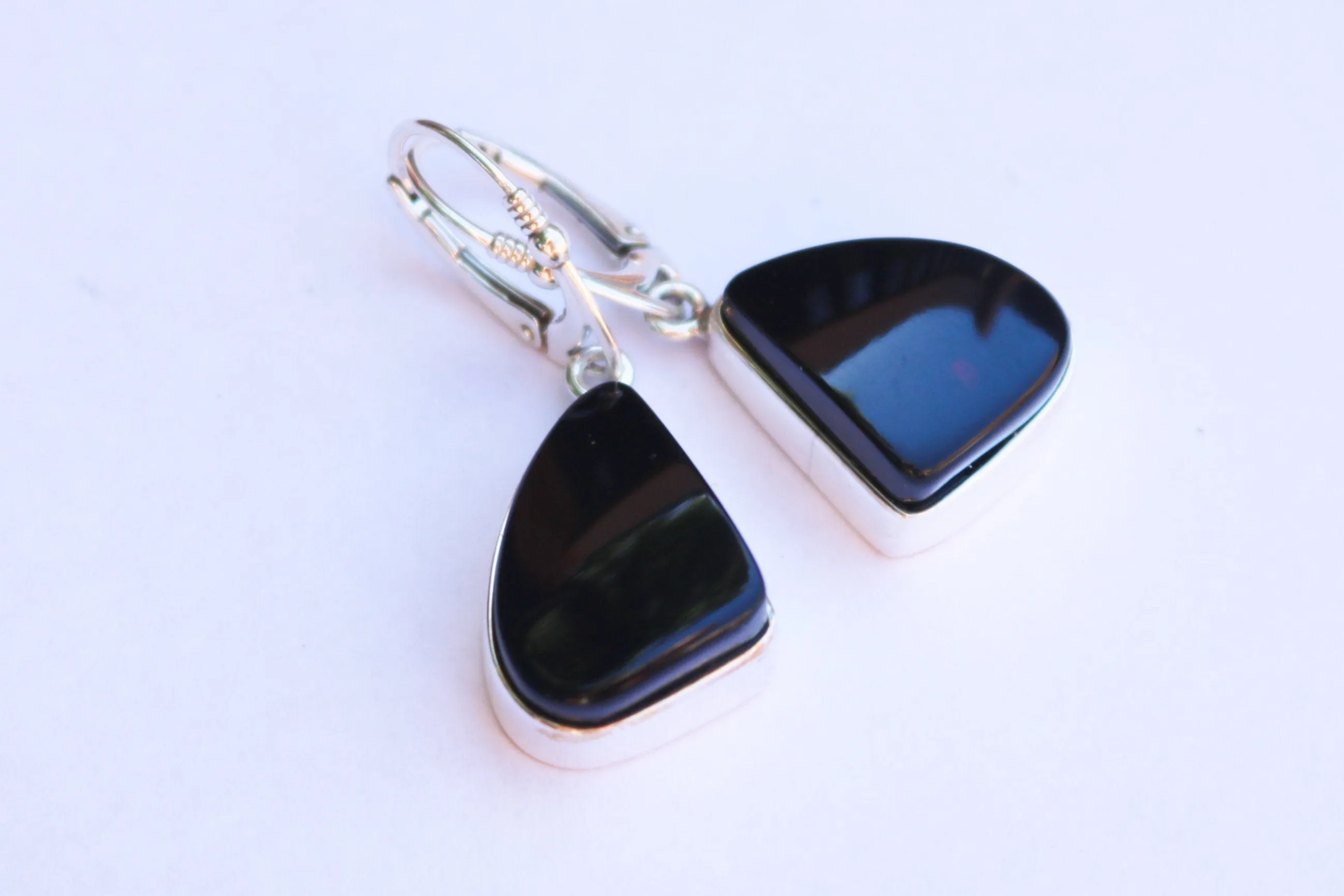 Baltic Amber Earrings Cherry Natural Untreated Jewelry 1.59" 9.1 gram 925 Silver