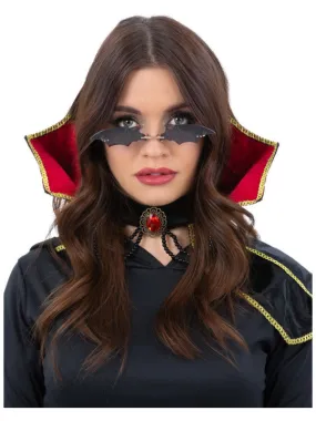 Bat Specs Black Vampire Costume Glasses