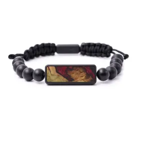 Bead Wood Resin Bracelet - Lolla (Dark Red, 584584)